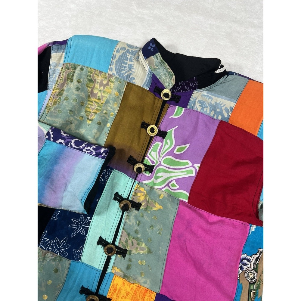 Vintage 90s y2k Boho‎ Hippie Butterfly Trendy Light Jacket Kosi Bali Patchwork